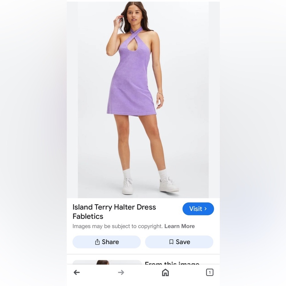Fabletics Island Terry  Halter Dress